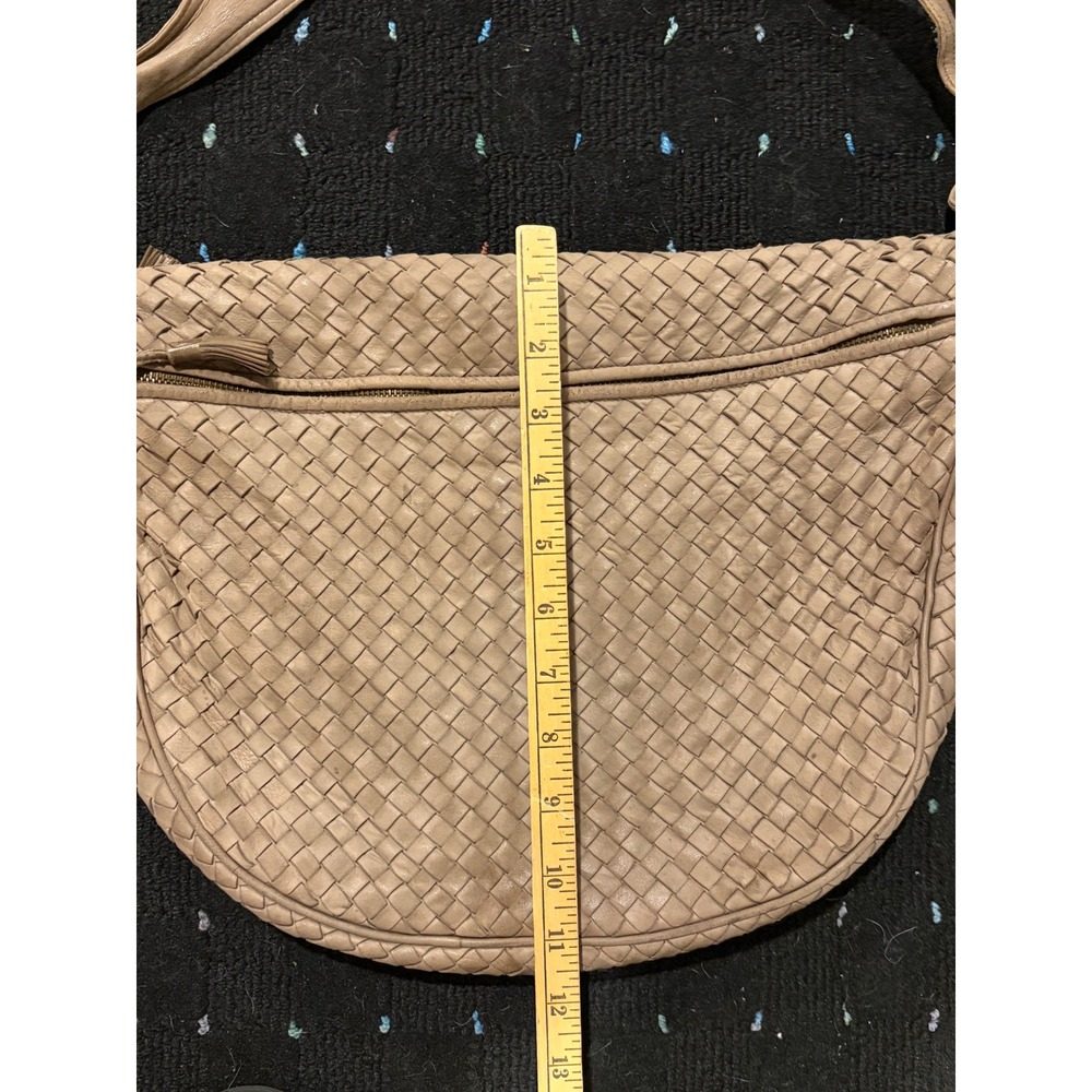 Bottega Veneta Vintage Intrecciato Woven Leather Hobo Bag Tan Brown Italy* - Picture 4 of 8